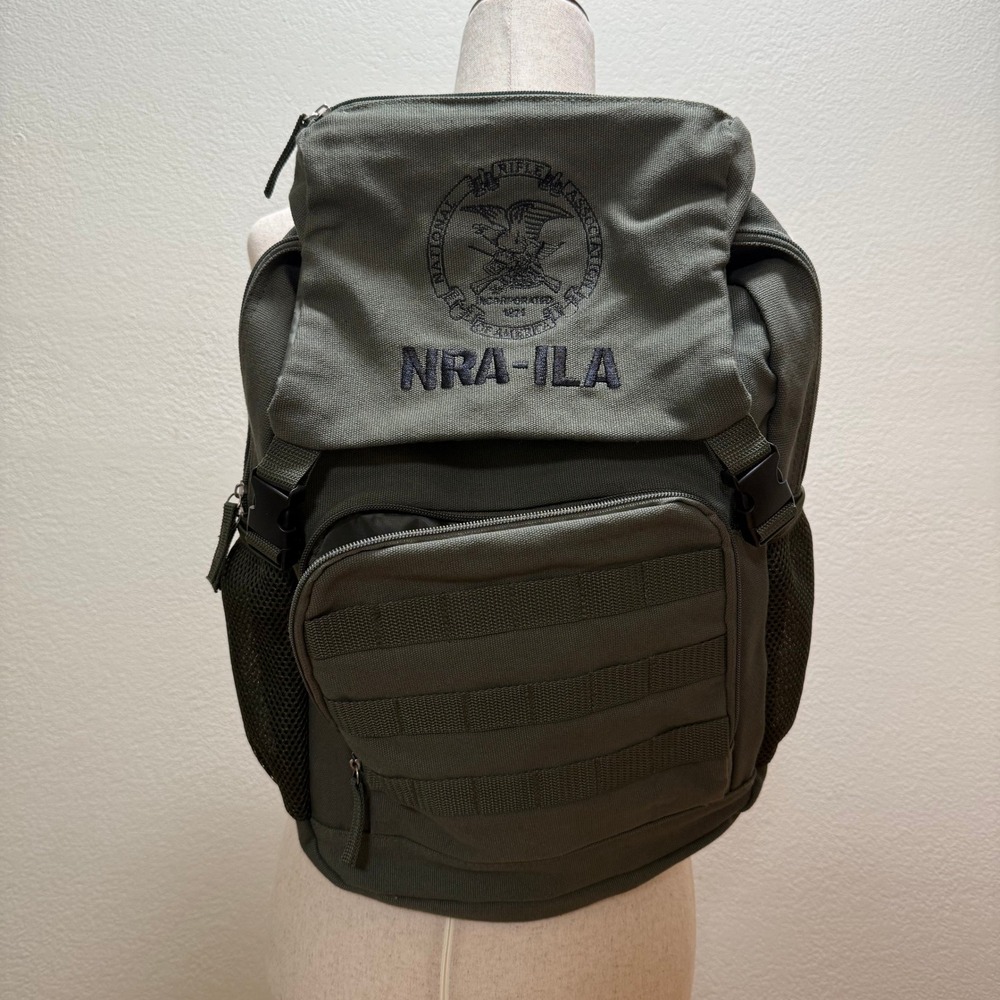 Military NRA-ILA National Rifle Association Army Green Tactical Utility Backpack